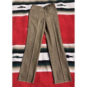 NWT Corbin Dress Pants Mens Size 32R Brown Speckled 100% Wool Unhemmed Trousers